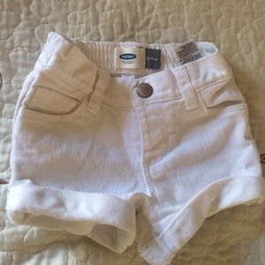 White toddler shorts.